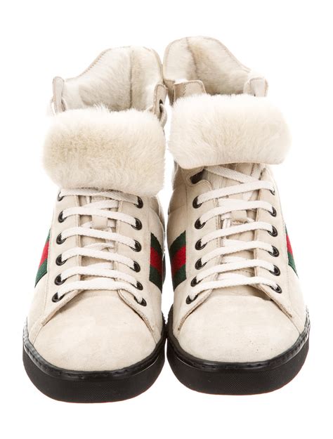 womens gucci trainers sale|Gucci fur sneakers women's.